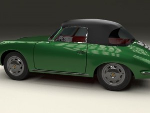 porsche 356 cabriolet Modello 3D