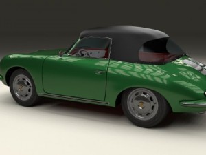 porsche 356 cabriolet Modello 3D