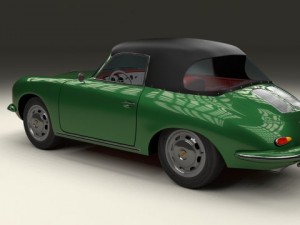 porsche 356 cabriolet Modello 3D