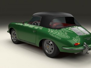 porsche 356 cabriolet Modello 3D