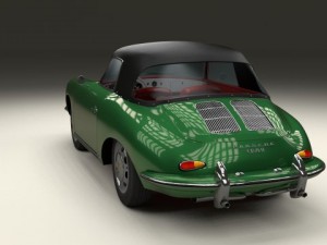 porsche 356 cabriolet Modello 3D