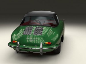 porsche 356 cabriolet Modello 3D