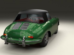 porsche 356 cabriolet Modello 3D
