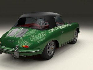 porsche 356 cabriolet Modello 3D