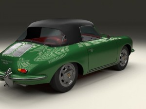porsche 356 cabriolet Modello 3D