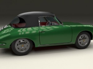 porsche 356 cabriolet Modello 3D