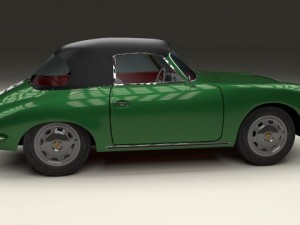 porsche 356 cabriolet Modello 3D