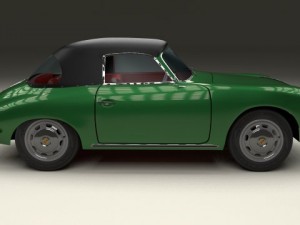 porsche 356 cabriolet Modello 3D