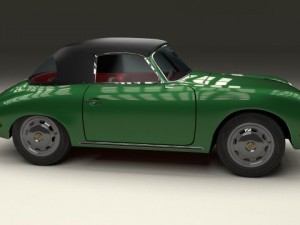 porsche 356 cabriolet Modello 3D