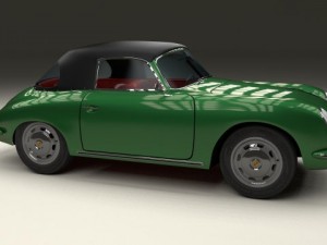 porsche 356 cabriolet Modello 3D