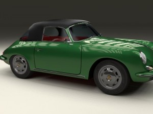 porsche 356 cabriolet Modello 3D