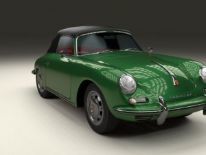 porsche 356 cabriolet Modello 3D