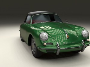 porsche 356 cabriolet Modello 3D