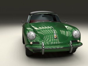 porsche 356 cabriolet Modello 3D