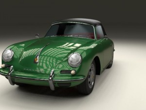 porsche 356 cabriolet Modello 3D