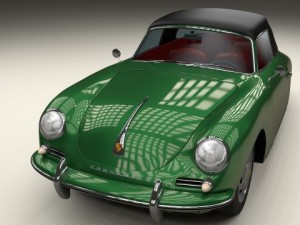 porsche 356 cabriolet Modello 3D