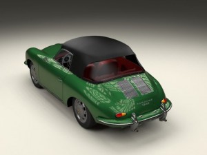 porsche 356 cabriolet Modello 3D