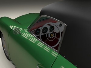porsche 356 cabriolet Modello 3D