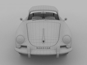 porsche 356 cabriolet Modello 3D