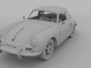 porsche 356 cabriolet Modello 3D