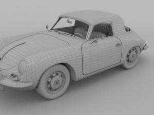 porsche 356 cabriolet Modello 3D