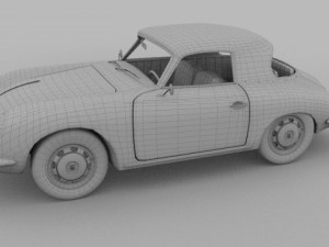 porsche 356 cabriolet Modello 3D