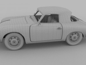 porsche 356 cabriolet Modello 3D