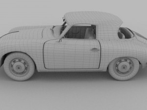 porsche 356 cabriolet Modello 3D