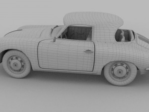 porsche 356 cabriolet Modello 3D
