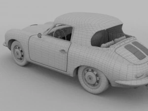 porsche 356 cabriolet 3D Model