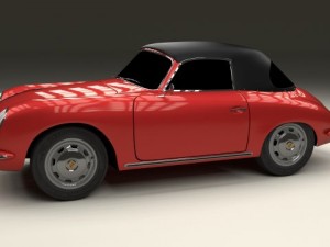 porsche 356 cabrio Modelo 3D