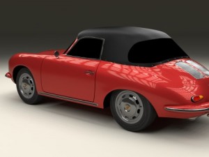 porsche 356 cabrio Modelo 3D