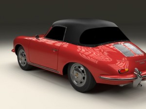 porsche 356 cabrio Modelo 3D