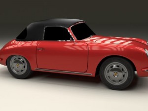 porsche 356 cabrio Modelo 3D