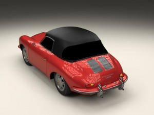 porsche 356 cabrio Modelo 3D