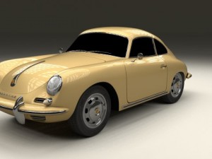 porsche 356 coupe 3D Model