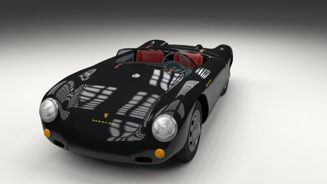 porsche 550 spyder black 3D 模型 .c4d .max .obj .3ds .fbx .stl .blend 
