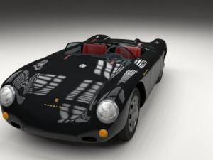 porsche 550 spyder black 3Dモデル