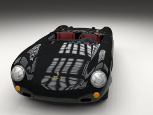 porsche 550 spyder black 3D 模型