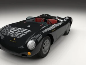 porsche 550 spyder black 3D Model