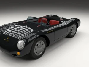 porsche 550 spyder black 3D Model