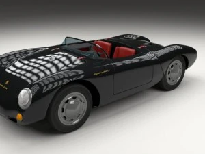 porsche 550 spyder black 3D Model