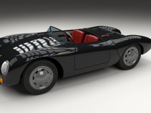 porsche 550 spyder black 3D 模型