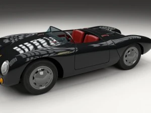 porsche 550 spyder black 3D Model