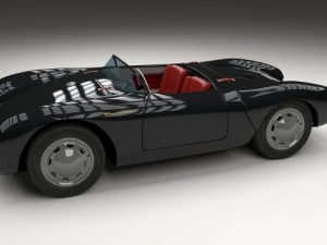 porsche 550 spyder black 3D 模型