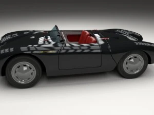 porsche 550 spyder black 3D Model