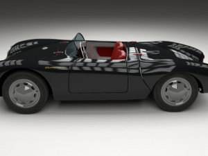 porsche 550 spyder black 3D 模型