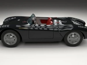 porsche 550 spyder black 3D Model