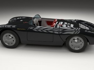 porsche 550 spyder black 3D 模型