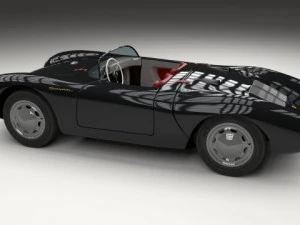 porsche 550 spyder black 3D Model